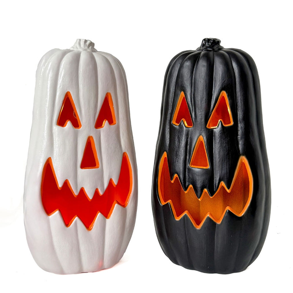 Haunt & Co SUYOLL Halloween Decorations LED Pumpkin Light Up Desktop Ornament For Indoor Outdoor Party Decoration Glowing Figurine