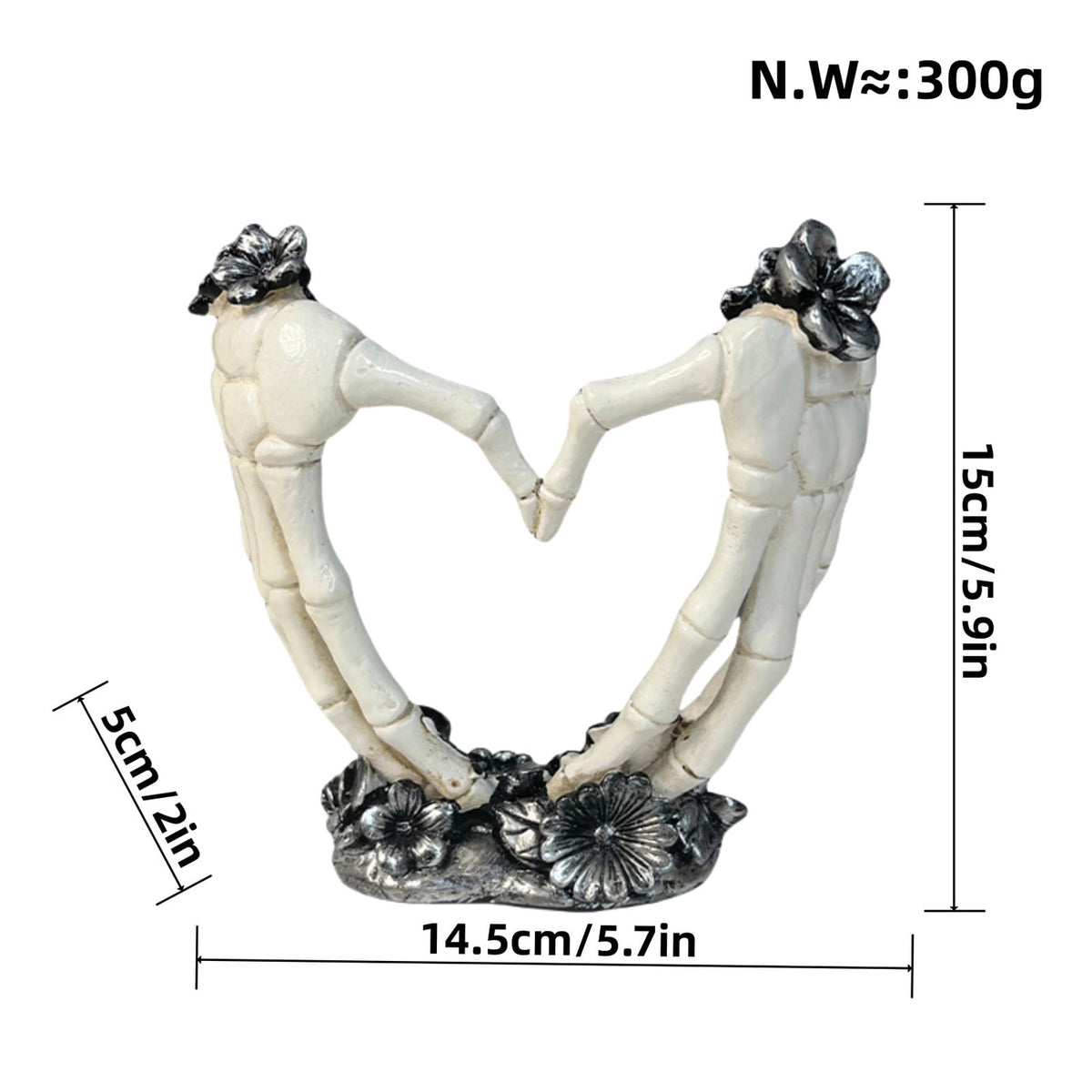 Haunt & Co Halloween Scary Ghost Hand Ornaments â?? Bone Details with Eerie Glow, Halloween Decorations for Snack Tables, Dessert Stations & Halloween Party Setups â?? great for Costume Parties with spooky setups