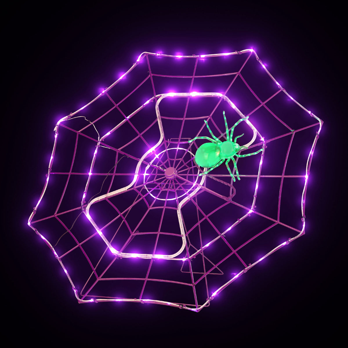 Haunt & Co 4 ft. Outdoor Animated Spider Web - Purple Web