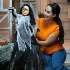 Haunt & Co Light-Up Spooky Doll Yard Stake , Halloween, Home Decor, Yard Art, 3 Pieces