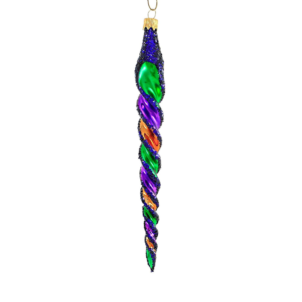 Haunt & Co Sbk Gifts Holiday Purple Orange Green Twist Set/3 Halloween Ornament Retro