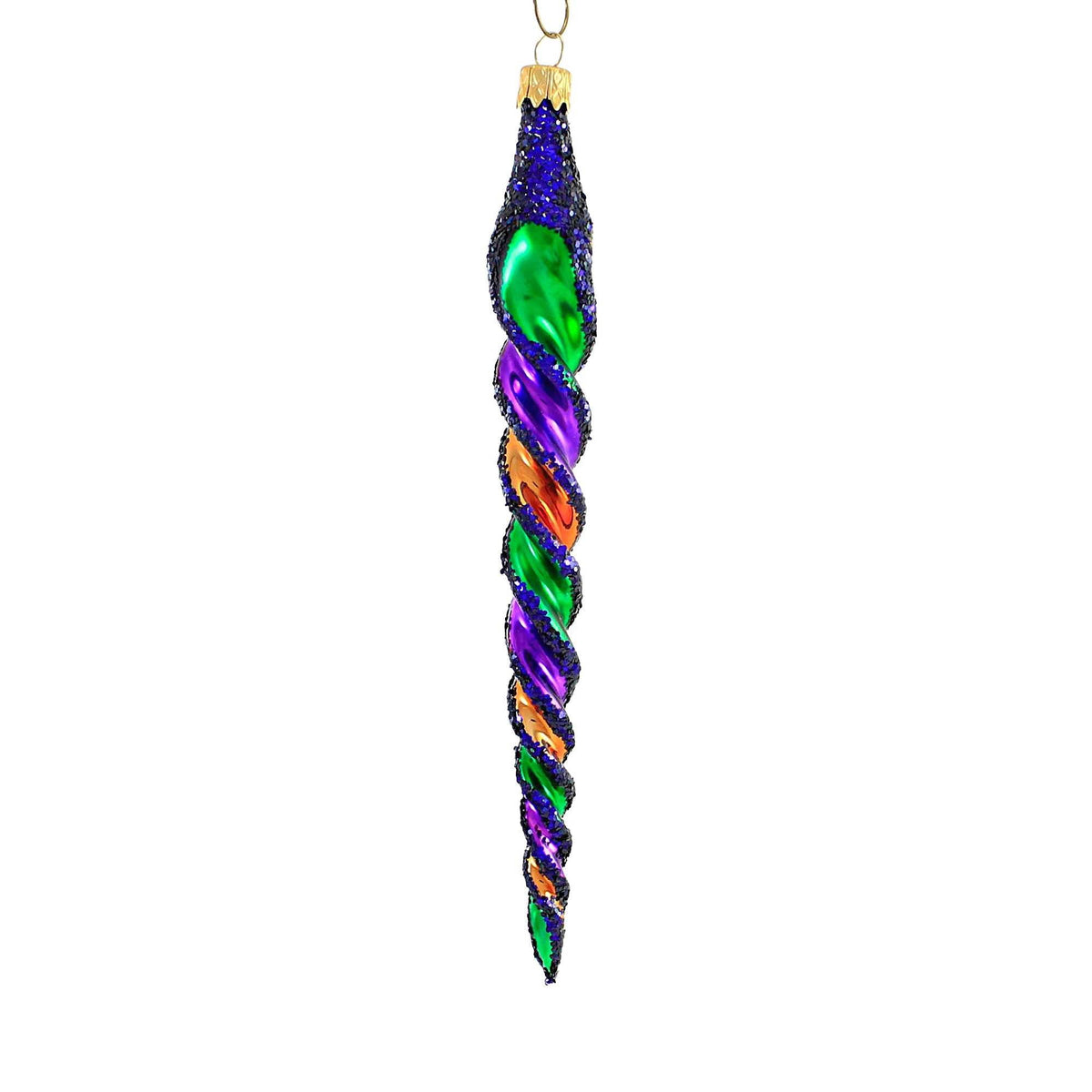 Haunt & Co Sbk Gifts Holiday Purple Orange Green Twist Set/3 Halloween Ornament Retro