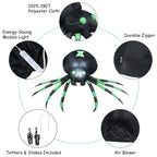 Haunt & Co Patiojoy 6FT Inflatable Blow-Up Spider With LED Lights Outdoor Yard