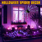 Haunt & Co Outdoor, 5Ft Giant Spider Light Up Spider, 2 Pack Scary Large Halloween Spider Decor for Home Party Favor Yard Decor