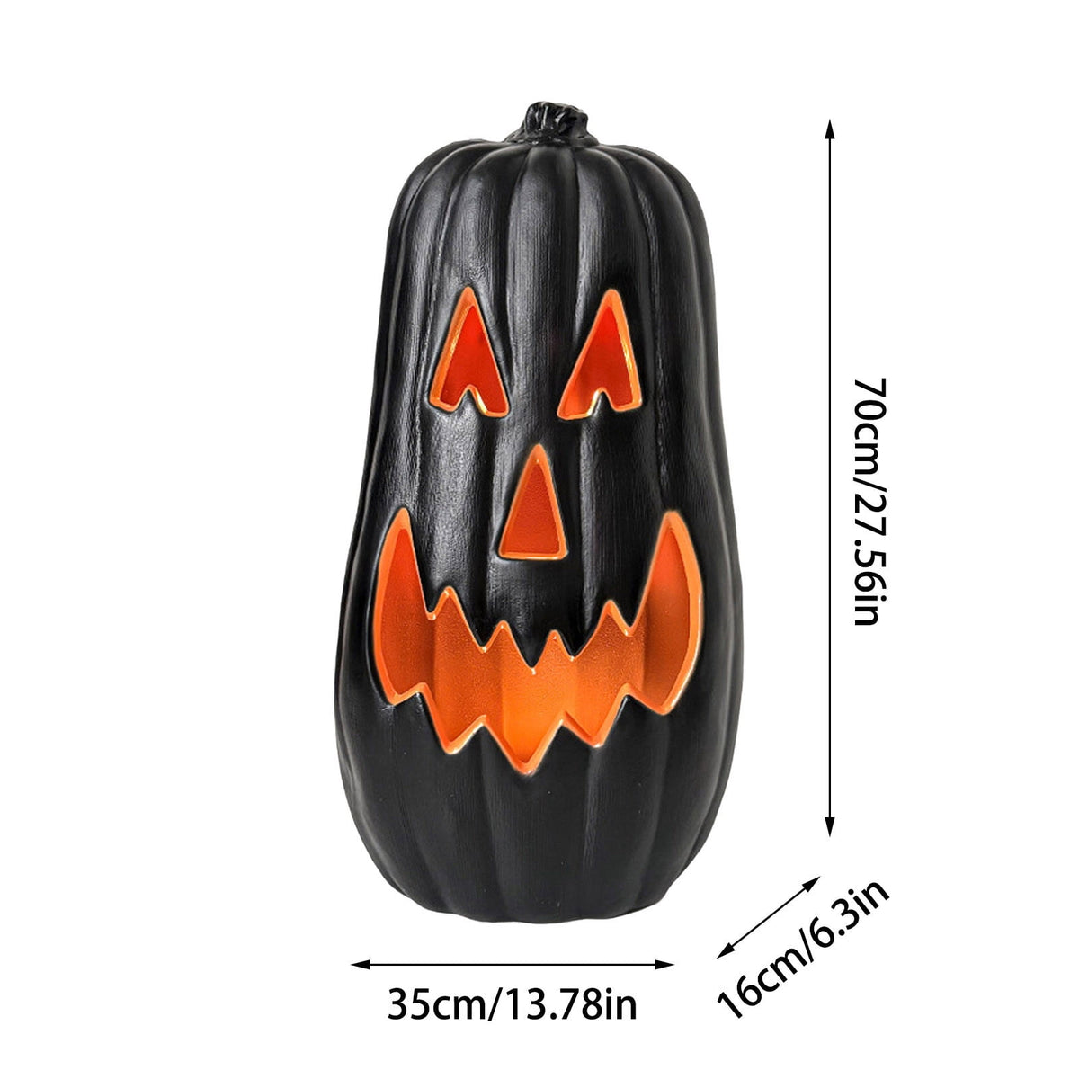 Haunt & Co SUYOLL Halloween Decorations LED Pumpkin Light Up Desktop Ornament For Indoor Outdoor Party Decoration Glowing Figurine