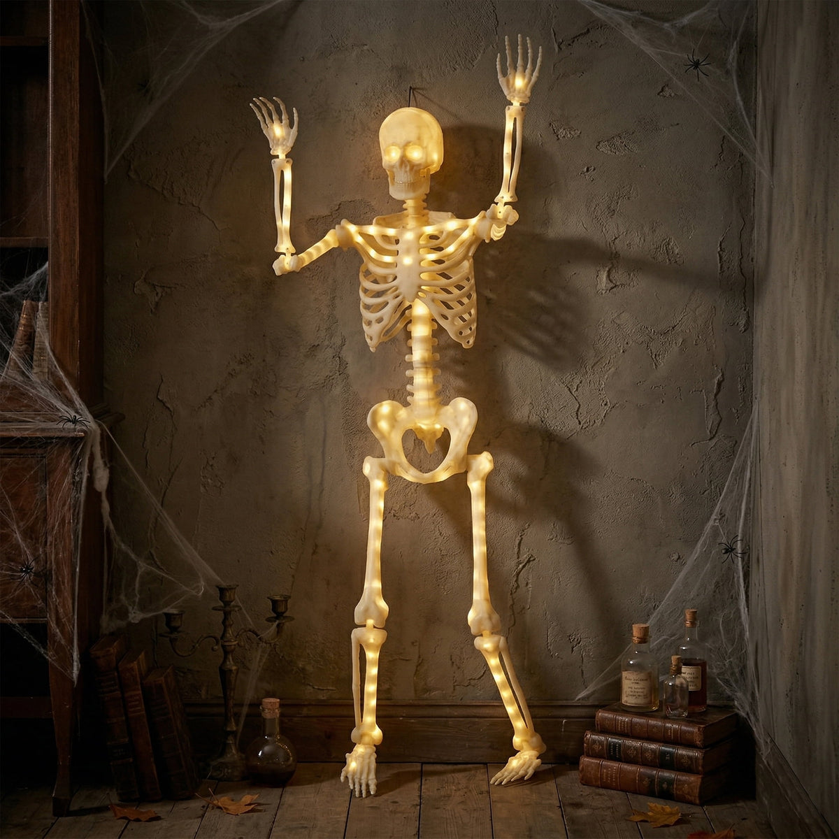 Haunt & Co 5-foot Poseable LED Illuminated Skeleton