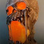 Haunt & Co Tekky Toys 12" Light-Up Animated Flaming Rotted Skull