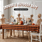 Haunt & Co 5.4ft Halloween Skeleton Decorations, Weathered Posable Skeleton Decor for Outdoor Indoor