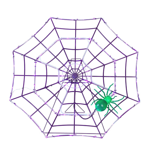 Haunt & Co 4 ft. Outdoor Animated Spider Web - Purple Web
