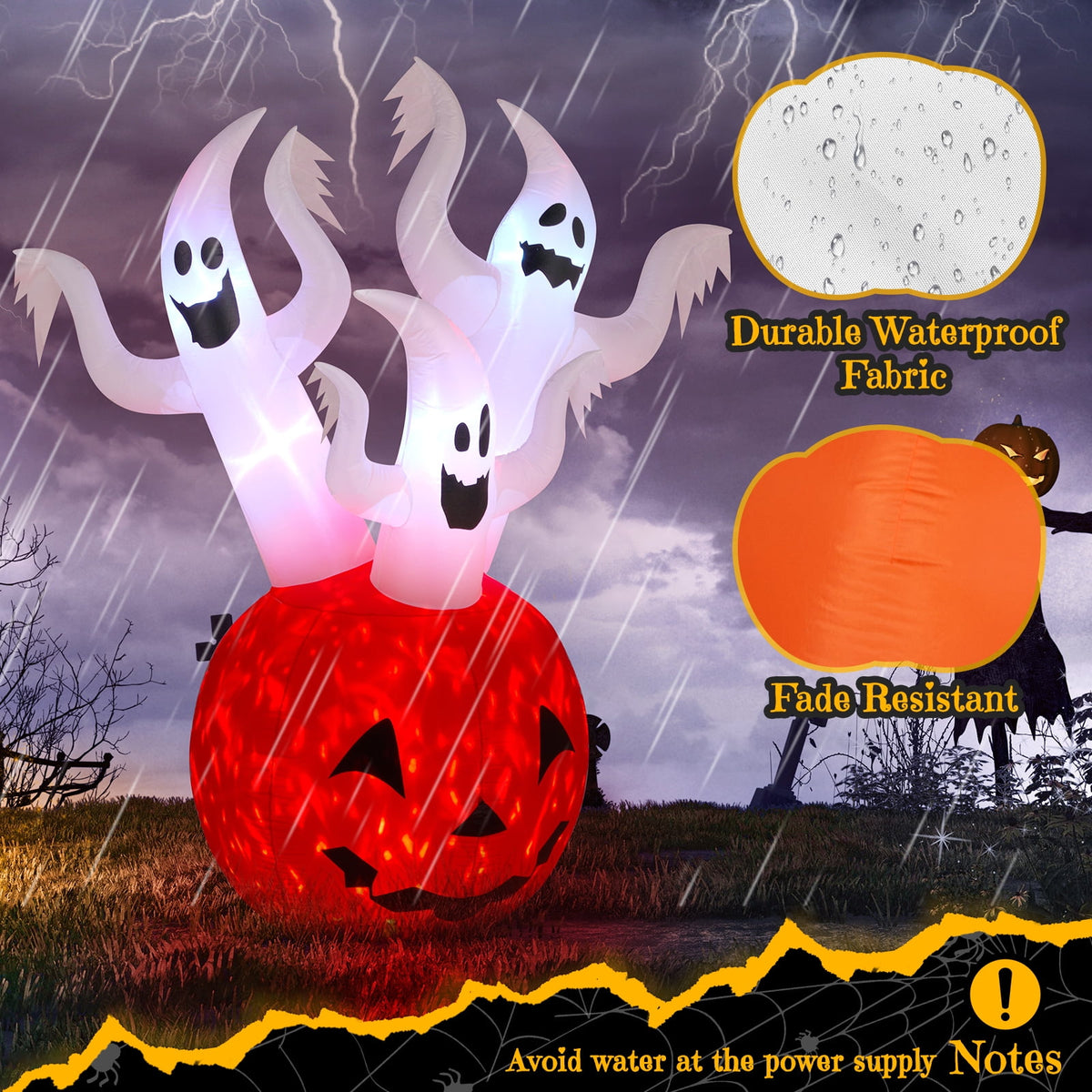 Haunt & Co Halloween Ghost and Pumpkin Outdoor Halloween Inflatables