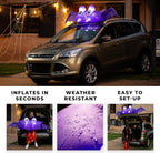 Haunt & Co Zone Tech 6 FT Inflatable Bat Car Trunk Decor with Built-in LEDs, Blow Up Decoration for Halloween (1-Pack)