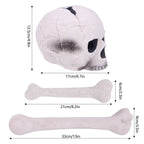 Haunt & Co MXTPOV Halloween Burning Skull Ornament Festival Party Top Burning Ceramic Crafts Decoration Home Decor