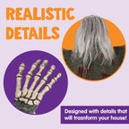 Haunt & Co 2 Pack 47 inch Climbing Zombie Skeleton with Bloodstains,Halloween Hanging Decorations Indoor and Outdoor Yard Decorations