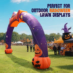 Haunt & Co Wellcomer 27ft Halloween Giant Inflatable Pumpkin Arch with Built-in Blower - Halloween Outdoor Decor