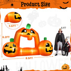 Haunt & Co 8.5FT Halloween Inflatable,Pumpkin Photo with Lights