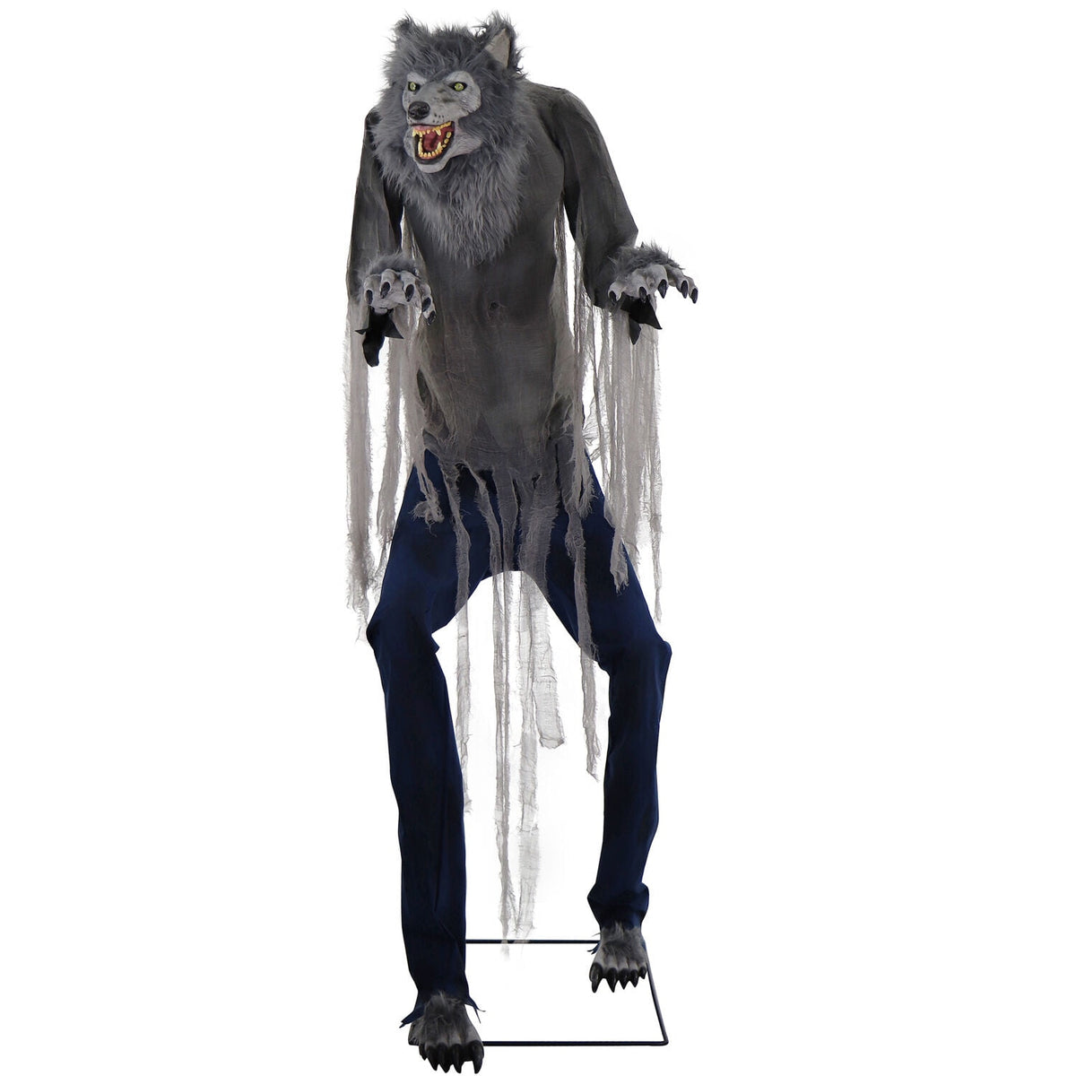 Haunt & Co 7 ft Tall Motion-Activated Towering Werewolf, Premium Halloween Animatronic, Plug-In