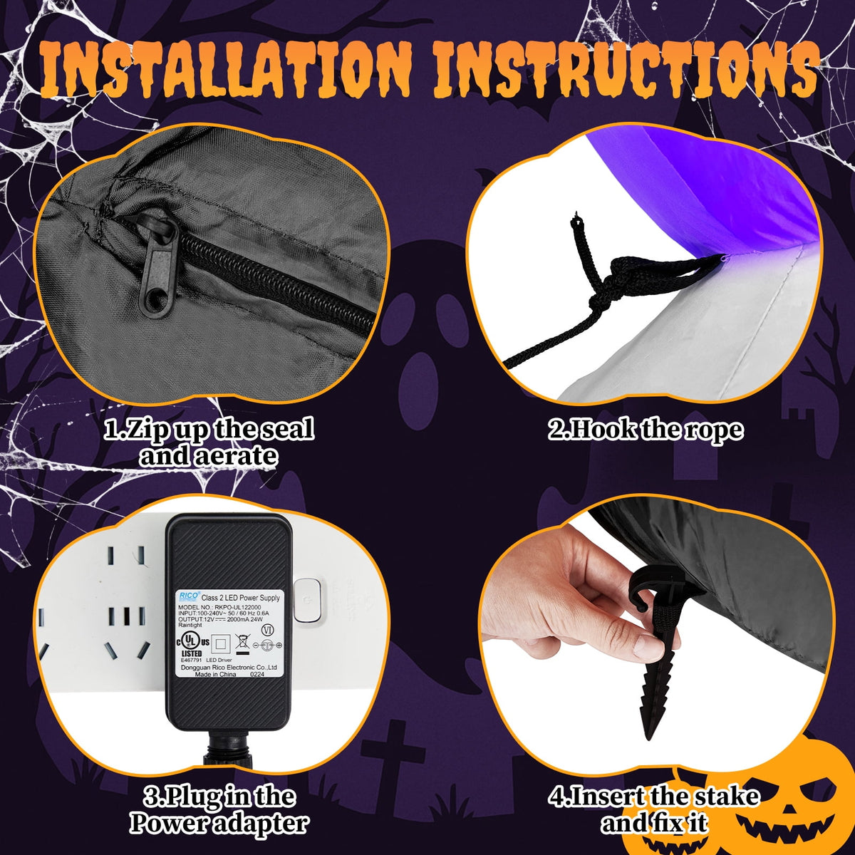 Haunt & Co 8.5' Halloween Inflatables Outdoor Giant Archway Blow up Decor