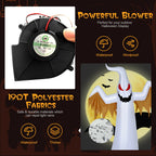 Haunt & Co Gymax 8ft Inflatable Halloween Ghost Blow Up Decoration w/ Built-in Flame Light