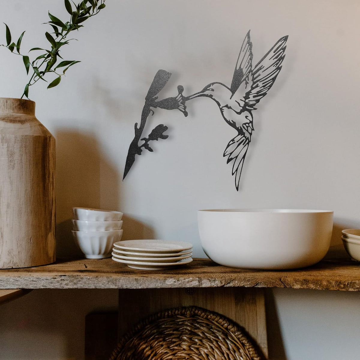Haunt & Co Metal Hummingbird Enchanting Outdoor Metal Wall Art - Gothic Decorations - Gifts, Garden & Patio - Unique Yard Ornament - 3D Wall Art