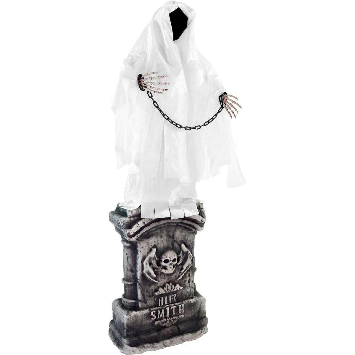 Haunt & Co 4.3 ft Touch-Activated Animated Spectre on Tomb Halloween Accessory