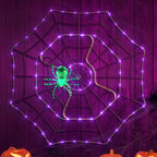 Haunt & Co 4 ft. Outdoor Animated Spider Web - Purple Web