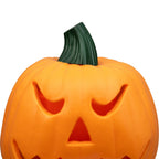 Haunt & Co 9.75" Jack-O-Lantern Animated Double-Sided Halloween Pumpkin - Orange/Green