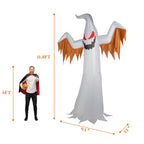 Haunt & Co 12FT Halloween Inflatables Ghost Outdoor w/ Scary Flames,4pcs LED Lights