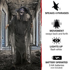 Haunt & Co 5.75 ft Animatronic Witch Indoor/Covered Outdoor
