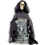 Haunt & Co 3 ft Touch-Activated Rising Reaper with Tombstone Halloween Accessory