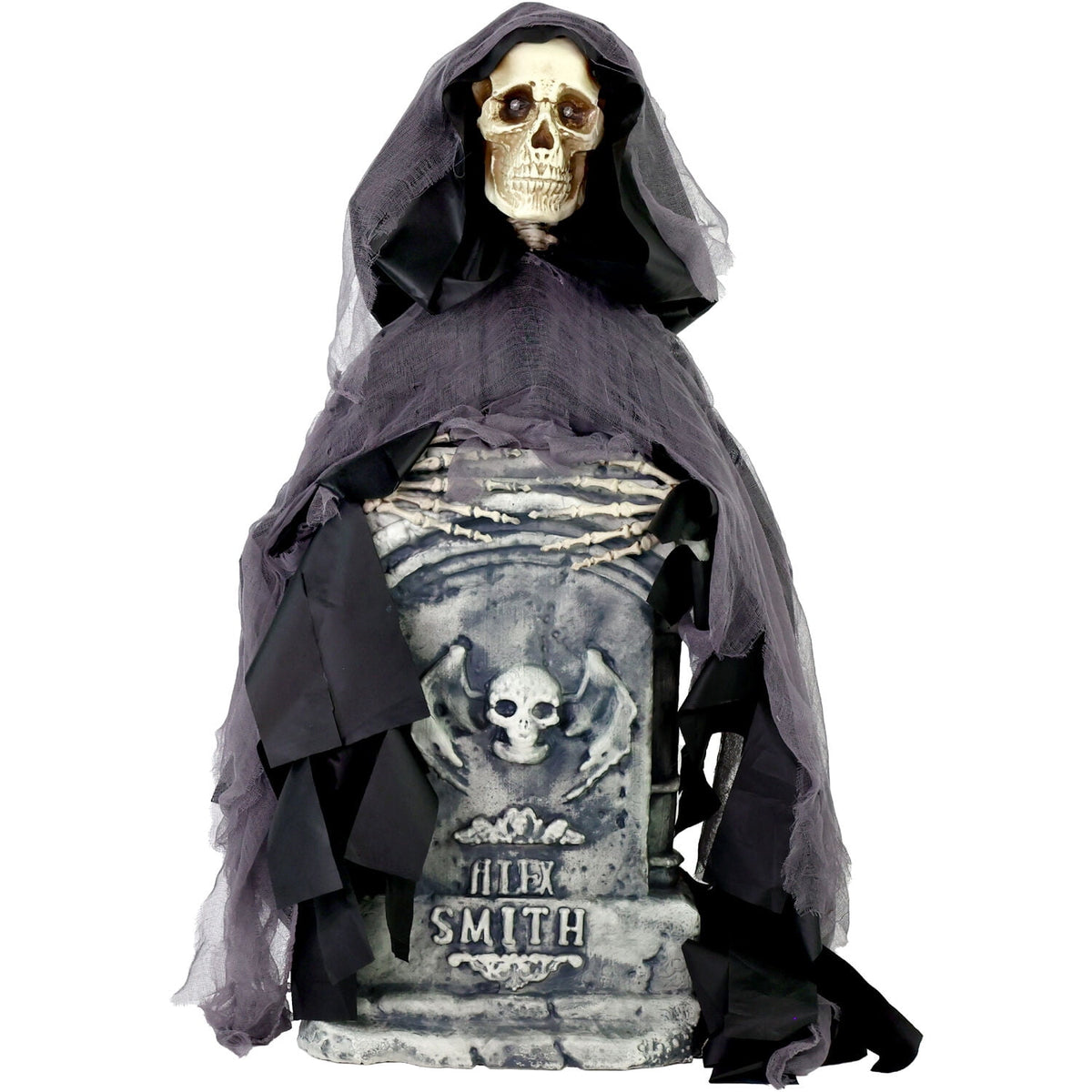Haunt & Co 3 ft Touch-Activated Rising Reaper with Tombstone Halloween Accessory
