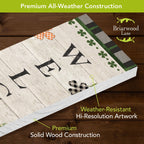 Haunt & Co Briarwood Lane Valentine's Double Sided Reversible Pine Porch Leaner 47x9.5 Holiday Pickup Trucks For Valentine's Porch Leaner