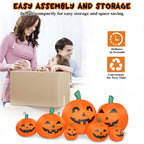 Haunt & Co 7 FT Halloween Inflatables Pumpkin, 7 Blow up Pumpkins w/ Build-in LEDs