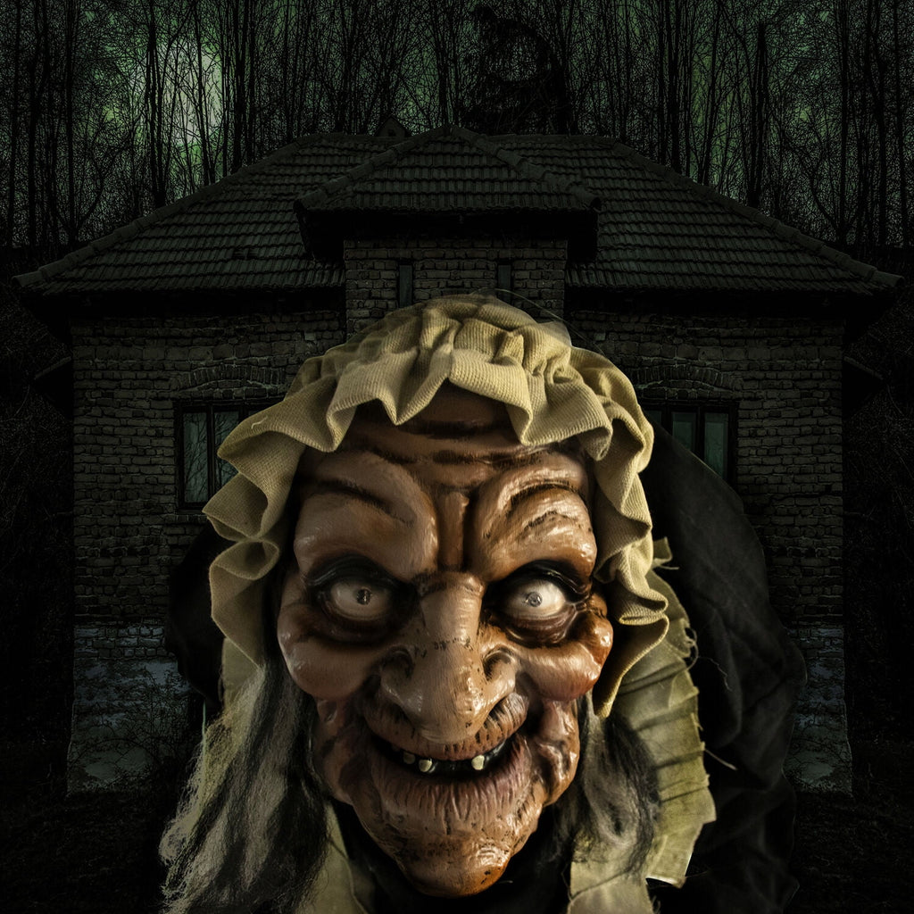 Haunt & Co 5 ft Life-Size Animatronic Indoor/Covered Outdoor Zombie Maid