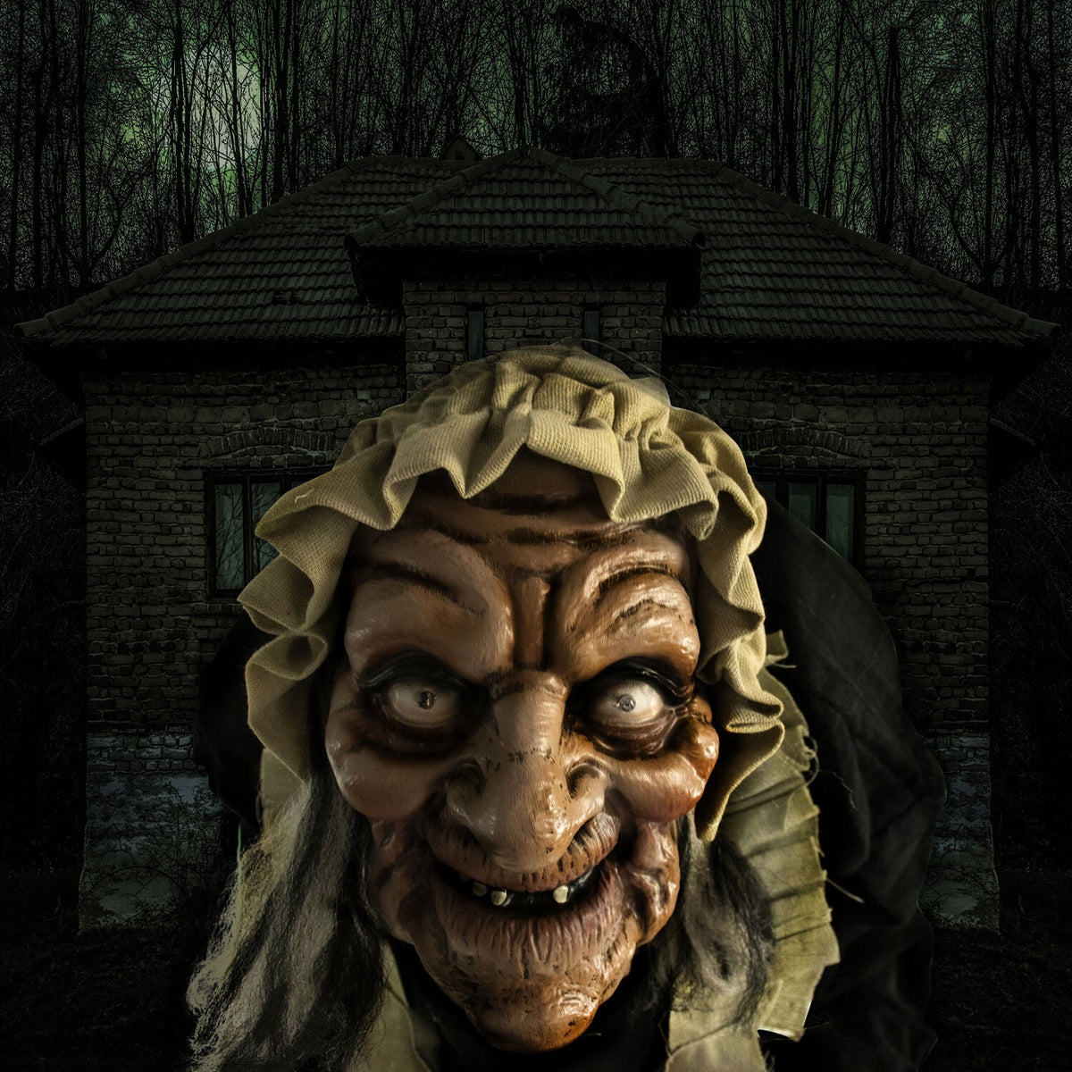 Haunt & Co 5 ft Life-Size Animatronic Indoor/Covered Outdoor Zombie Maid