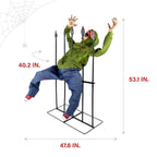 Haunt & Co 4.4 ft Voice-Sensor Impaled Zombie Halloween Animatronic