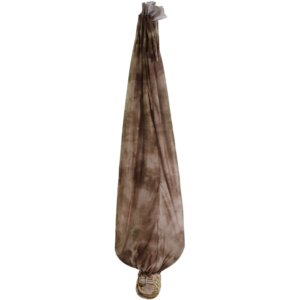 Haunt & Co 5 ft Animatronic Upside-Down Shaking Mummy with Sounds and Light-Up Eyes for Scary