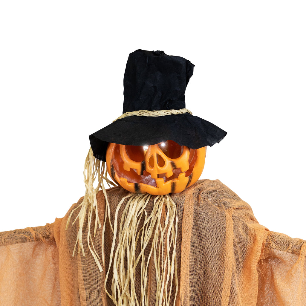 Haunt & Co Animated Jack-O'-Lantern Scarecrow - 6'