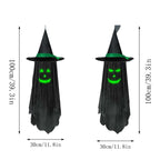 Haunt & Co Halloween Ghost Glow in Dark Outdoor Hanging Ornament 11.8 Inch - Spooky Luminous Pendant with Expressive Face for Yard Porch Tree Party Decor