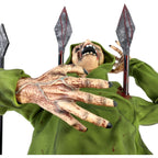 Haunt & Co 4.4 ft Voice-Sensor Impaled Zombie Halloween Animatronic