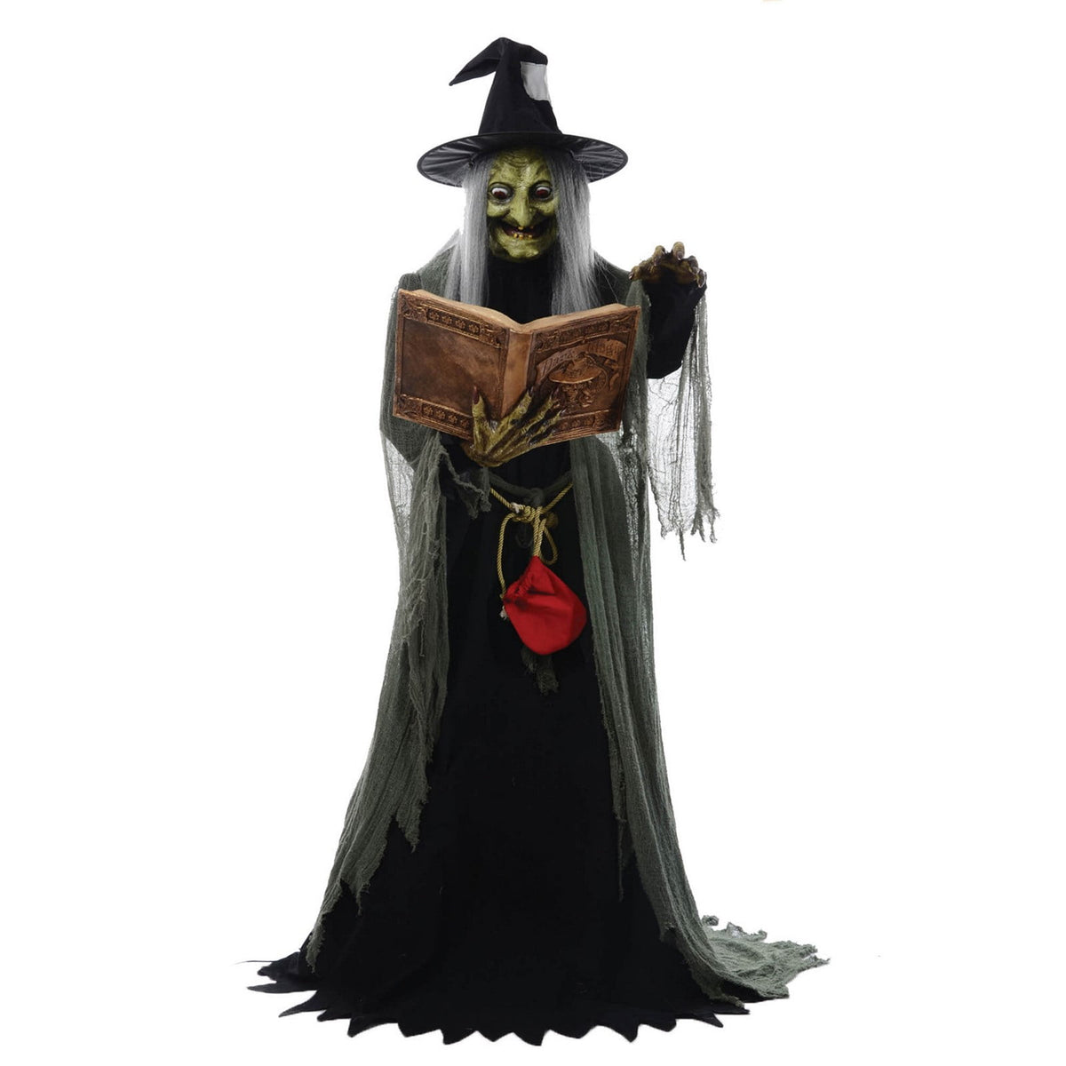 Haunt & Co 5' Animated Spell Casting Witch with Lights & Sound
