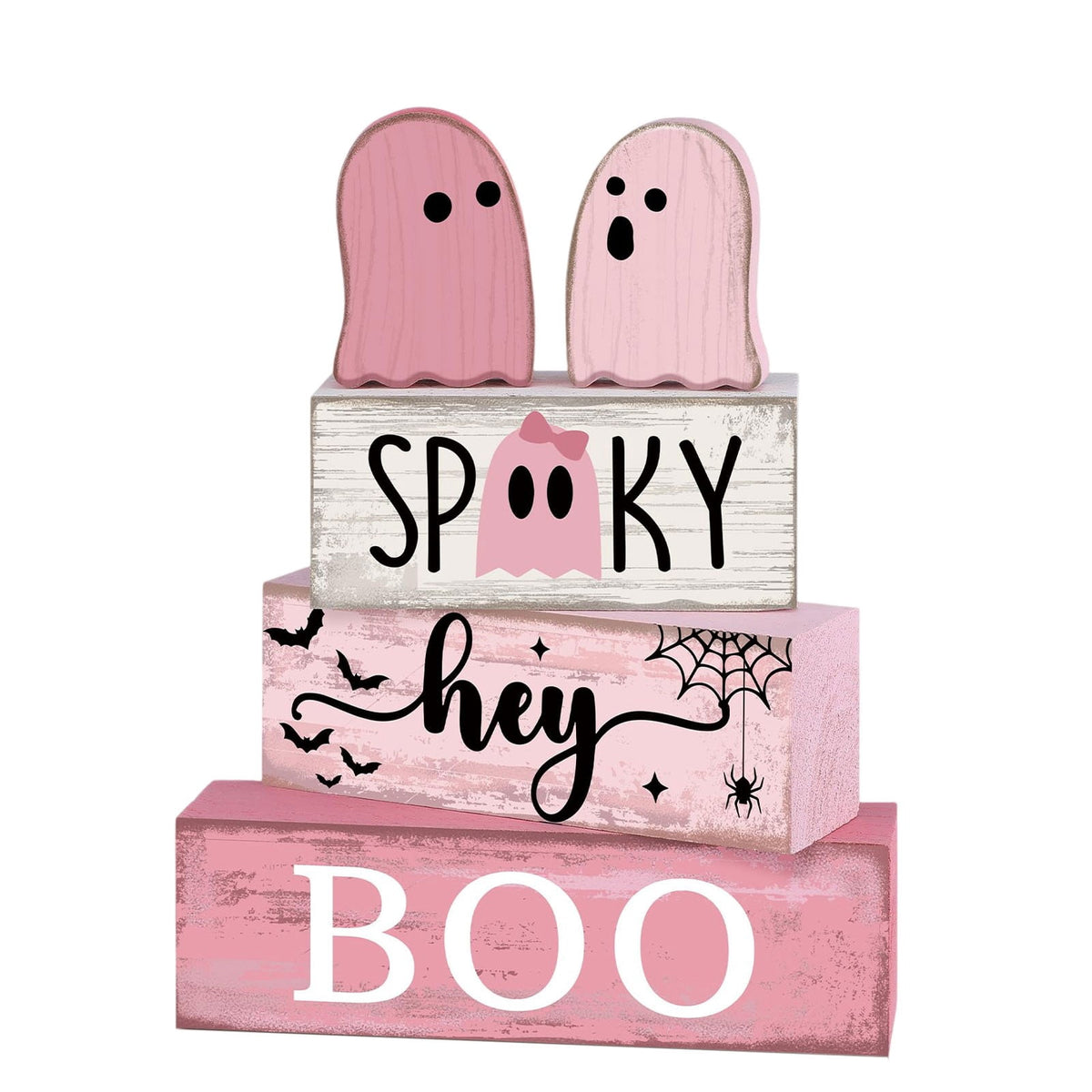 Haunt & Co 5 Pcs Halloween Haunted Ghostly Ornaments â?? Gentle Tones with Spooky Shadows, Halloween Decorations for Snack Tables, Dessert Stations & Halloween Party Setups â?? great for Halloween Parties