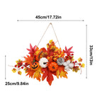 Haunt & Co Gaecuw Halloween Maple Leaf Pumpkin Wall Hanging Ornament Fall Festival Decor for Front Door Party Indoor Supplies