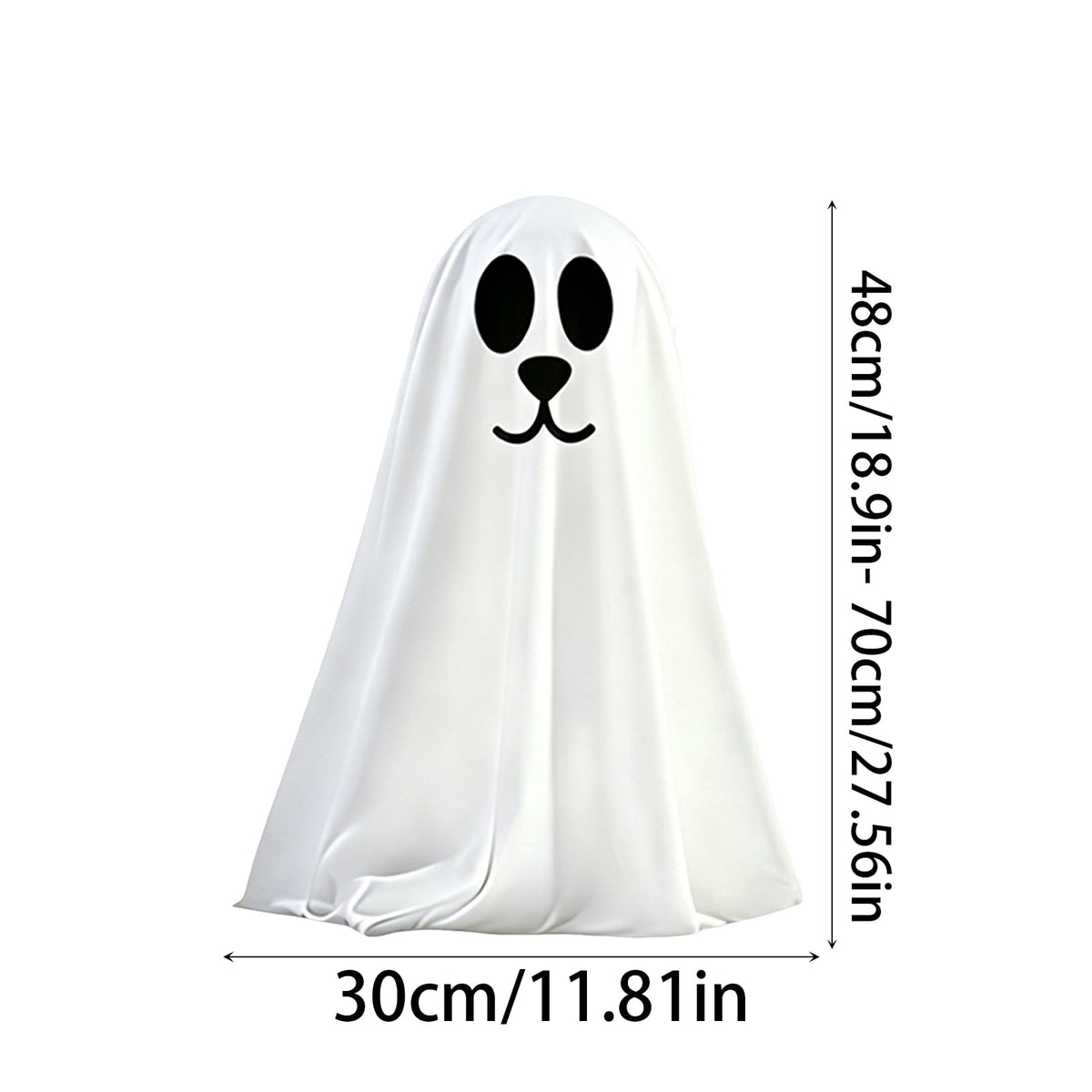 Haunt & Co 2 Pack Standing Ghost Dog Halloween Decorations, Cute Spooky Yard Lawn Porch Decor, Weather Resistant Plastic Figurines for Outdoor Indoor Home Party Display