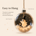 Haunt & Co Halloween Decorations Tree Ornaments Collection-Glowing Halloween Ornament Collection â?? Cat, Witch, Pumpkin & Ghost Baubles