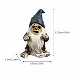 Haunt & Co Halloween Resin Skeletons, Small Ornaments Elderly Decorations for Outdoor Courtyards Living Rooms Gifts