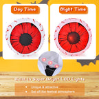 Haunt & Co Costway 2 Pack 3 FT Halloween Inflatable Eyeballs w/ Air Blower & Red LED Lights