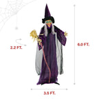 Haunt & Co Life-Size Animated Talking Witch w/ Broomstick, 6 ft
