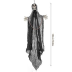 Haunt & Co Ghost Ornaments with Chain, Realistic Terrifying Halloween Hanging Statue, Durable Outdoor Plastic Courtyard Garden Decor, Spooky Porch Terrace Party Scene Prop