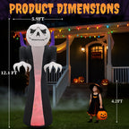 Haunt & Co 12 FT Halloween Inflatables Ghost Outdoor w/ Pumpkins Head
