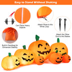 Haunt & Co Costway 7.5' Halloween Inflatable 7 Pumpkins Patch W/LED Light Outdoor Garden Decoration